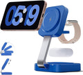 2026 Traveling Wireless Magnetic Fast Charging Station,3 in 1 Charger with i Phone 17 16 15 14 13 12 Pro Max Plus,Apple Watch Series & Air pod 4 3 2 Pro-Gifts for Wife & Husband(Dark Blue)