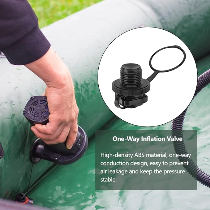 Watris Veiyi 2PCS Boston Valve, Towable Tube Plug, Inflatable Boat Air Valve, Air Mattress Plug Replacement for Rubber Dinghy Raft Kayak Pool Boat(Size As Shown)
