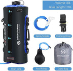 Camping Shower Bag, 5 Gal/20L TPU Material Portable Shower Bag with Foot Pump and Press-Type Shower Nozzle for Camping Beach Swimming Outdoor Traveling Hiking