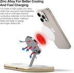Magnetic Charging Station, 3 in 1 Faster Mag-Safe Wireless Charger Stand, Wireless Charging Pad for Apple Devices, iPhone 17/16/15/14/13/12 Series, iWatch Series, AirPods (Golden)