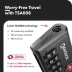 Luggage Locks TSA Approved with Inspection Indicator and Resettable 4-Digit, Easy-to-Read Combination, TSA Locks for Luggage, Suitcases, Backpacks & Travel Bags, Black, 10-Pack