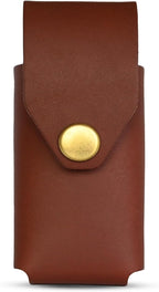 Leather Multitool Sheath Compatible with Leatherman Wave and Wave Plus, Ultra Durable Full Grain Leather Tool Holder, Multi Tool Holster for Belt, Solid Brass Rivets - Belt Accessories for Men - Brown