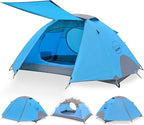 KAZOO Waterproof Backpacking Tent 2/3 Person Lightweight Camping Tents 2/3 People Hiking Tents Aluminum Frame Double Layer
