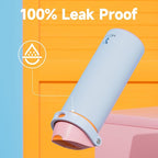 24 oz Insulated Water Bottle with Straw: Meoky Stainless Steel Metal Water Bottle with 2-in-1 Lid - Leak Proof, Cold for 24 Hours, Fits in Car Cup Holder, BPA-Free for Gym Travel Sports, Periwinkle