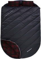KingCamp Double Sleeping Bag for Adults, Queen Size 2 Person XXL Flannel Sleeping Bag, Waterproof Lightweight Flannel Quilt with 2 Pillows, Perfect for Couples Family Camping Hiking