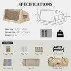 TOMOUNT Inflatable Canvas Tent with Pump,Easy Setup Blow Up Tent for Camping