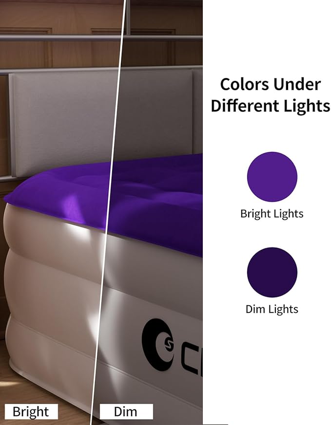 CHILLSUN King Air Mattress with Built in Pump, 18" Raised Comfort Blow up Mattress, Upgraded Air Bed Inflatable Mattress for Guests & Home, colchones inflables, AirBed, 750lbs Max