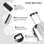 2 Pack Luggage Handle Wrap with Travel Tags - Non-Slip Protective Cover Soft Handle Grips Covers for Suitcase(Forest Bear Wooden)