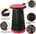 Camping Chair, Folding Stool, Upgraded Collapsible Seat, Portable Retractable Foot Rest for Outdoor Fishing, Hiking, Gardening, Travel, BBQ - Max 400lbs (Blue)