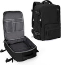 Large Travel Backpack Women Carry On Hiking Backpack Waterproof Outdoor Sports Casual Daypack Personal item Travel Bag Airplane Essentials Spirit Airline Flight Approved Shoes Compartment Men,Black
