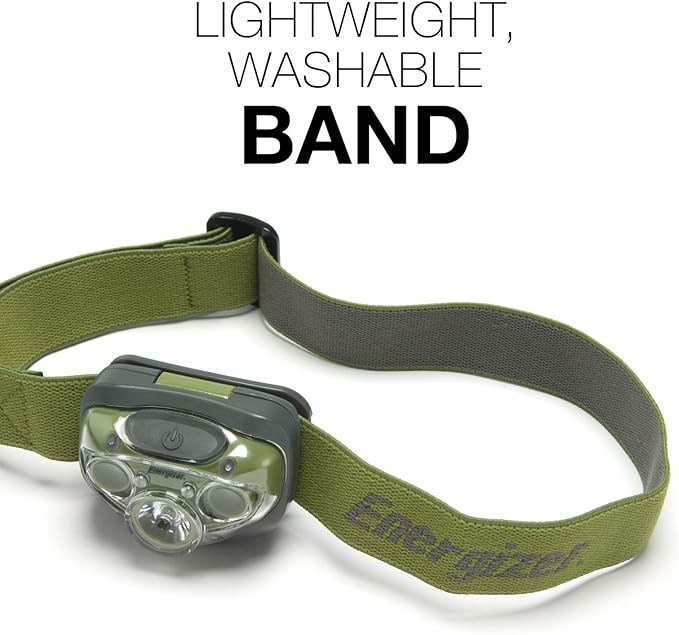 Energizer Vision HD+ LED Headlamp, Water Resistant Bright Headlamp with Digital Focus, Camping Gear and Emergency Light, Batteries Included, Pack of 1