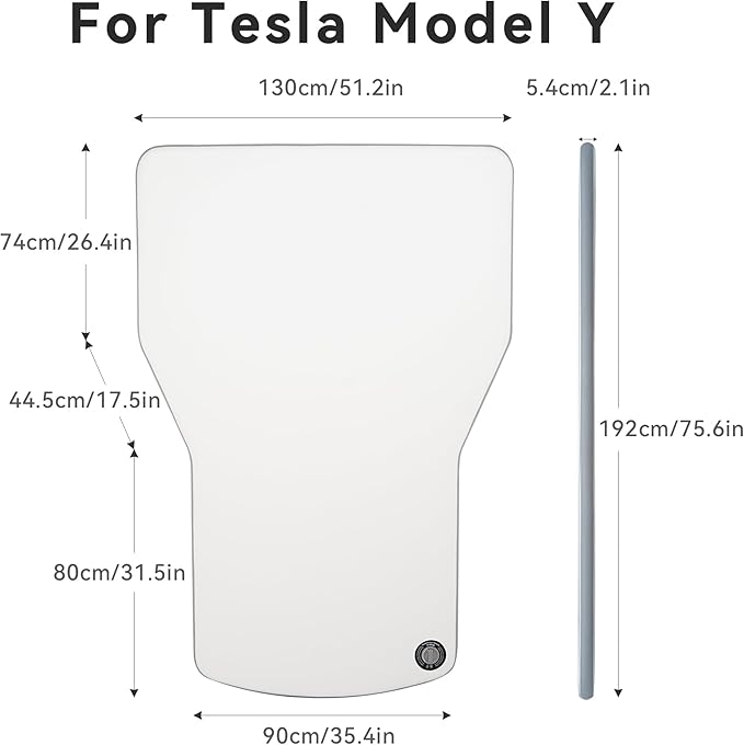Customized for Tesla Model Y Air Mattress, Drop Stitch Portable Camping Mattress, Comfort Car Sleeping Mat with Manul Air Pump,Storage Bag, Tesla Model Y Accessories