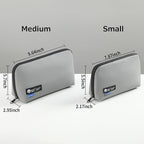 RIGHT AWAY Travel Tech Pouch，Waterproof Cord Case，Electronics Organizer Travel Case，Cable Organizer Storage Bag For Phone, Charger, Accessories（Gray）