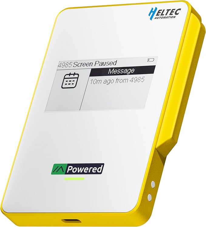 Heltec Meshtastic & LoRa Compatible Magnetic Power Bank with E-Ink Display nRF52840 and SX1262 Chips, Wireless Charging 10000mAh/5000mAh for Outdoor Emergency - MeshPocket Qi2