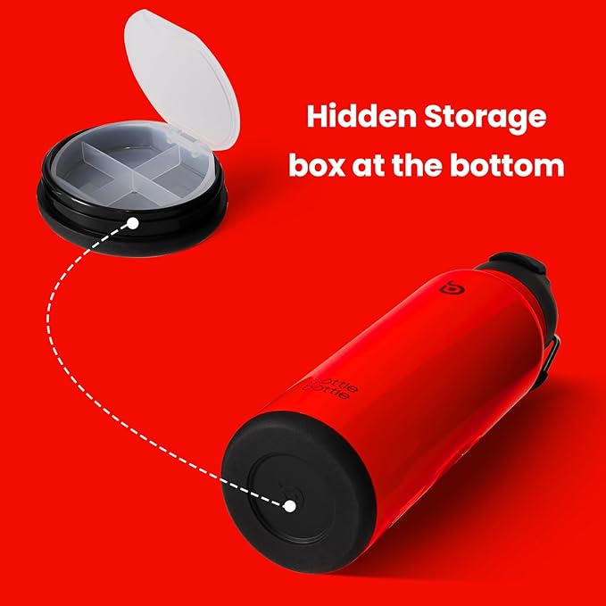 BOTTLE BOTTLE 40 oz sports water bottle stainless steel insulated water bottle with straw and pills holder