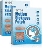 Motion Sickness Patch, 72 PCS Sea Sickness Patch for Cruise,Dizziness Resulted from Travel of Cars, Ships, Airplanes (1 Box) (2 Box)