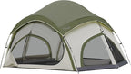 Vidalido 3-4 Person Camping Tent with 2 Large Mesh Door 4 Mesh Window Family Tents, Double Layer Waterproof Portable Easy Setup Camp Tent, Canvas Dome Tents for Camping Outdoor Hiking and Backpacking