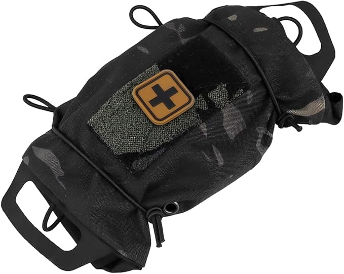 SABADO Rapid/Quick Deploy First Aid Kit Pack Tactical IFAK Pouch Two-Piece System Med Roll Carrier Hypalon Handle Outdoor Sport Hunting Bag