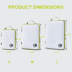 Cipway Compression Packing Cubes, Ultralight Luggage Organizer Bags, Travel Essentials for Carry on Suitcase (3 Piece,White)