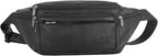Genuine Leather Fanny Pack/Waist Bag/Organizer with Adjustable Belt, Multiple Pockets For Men and Women