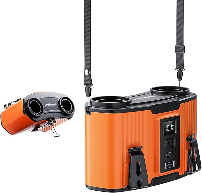 24000mAh Personal Waist Fan, USB Rechargeable Clip The Waist For Working,10 Speed & 40H Cooling and Heatstroke Prevention For Outdoor Travel Camping (orange, 24000mAh)