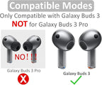 4 Pairs Galaxy Buds3 Ear Hook Cover Grip Tip Anti Slip Wing Accessories Compatible with Samsung Galaxy Buds 3, Black 804b4