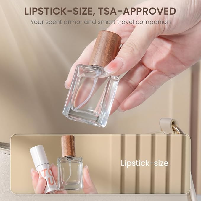 Perfume Atomizer, Glass Perfume Container,Travel Bottle Refillable, Empty Portable Leakproof Frangrance Spray Bottle (10pcs 15ml/0.5oz)