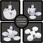 Folding Solar Camping Tent Light Outdoor Waterproof Portable Hanging Lantern Remote Control USB 4000mah Battery Rechargeable Foldable for Home Indoor Emergency Power Outage 2 Pack