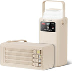 Portable Power Station 99Wh 27000mAh Portable Charger Power Bank with Camping Light 22.5W Fast Charging QC 3.0 PD Built in Cables Outdoor Generator for Hiking Fishing Travel