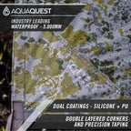 AquaQuest Safari Tarp – Lightweight Waterproof (5,000mm) Seam-Taped Ripstop Rain Fly for Backpacking, Thru-Hiking & Hammock Camping