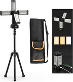 Upgraded Aluminum13200mAh Rechargeable Work Light with Folding Stand and Carrying Bag, 8000 Lumen Cordless Camping Light, White/Warm/Nature White with Detachable Tripod (Standard)