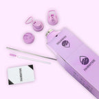 64 Oz Water Bottle with Straw Stainless Steel Sports Water Bottle with 3 Lids (Straw, Chug and Flip Lid) Leak Proof Metal Half Gallon Jug for Men & Women - Lavender