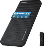 KingCamp Self Inflating Sleeping Pad, R 7.9 Air & Foam Sleeping Pad for Camping All Seasons, 3" Thick Single Camping Mattress for Camp Tent Outdoor Car, PVC Free (Black)