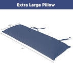 SUNCREAT Detachable Extra Large Outdoor Hammock Pillow with Ties, Navy