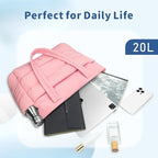 TOPDesign Puffer Tote Bag for Women, Lightweight Puffy Handbag with Compartments, Quilted Shoulder Bag for Work, Travel, Gym