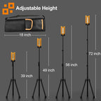 13200mAh Rechargeable Solar Work Light, IPX4 Waterproof with Folding Stand Support and Portable Carrying Bag, 8000 Lumen Stepless Dimmable, 4 Lighting Modes, White/Warm/Warm White (Remote)