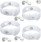Hion Motion Sickness Bracelets Sea Sickness Wristbands for Motion Sickness/Morning Sickness/Pregnancy Nausea Anti Nausea Bands Acupressure Wristband Motion Sickness Bands（2Pairs Transparent