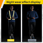 Hercicy Reflective Running Vest Reflective Running Shirt with Safety Straps High Visibility Construction Vest for Night Cycling Hiking Jogging Dog Walking