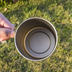 Titanium Pot, 750ml/26 oz Mug with Lid and Foldable Handle, Titanium Cup Backpacking Cookware for Outdoor Hiking Camping Cooking