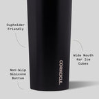 Corkcicle Sport Canteen - Keeps Drinks Cold 25 Hours - Stainless Steel Water Bottle - Triple-Insulated - Spill-Proof - Summer Drinkware Gift - Keeps Drinks Ice Cold - 20 oz - Gloss Black