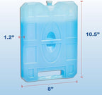 Reusable Jumbo Ice Pack - Long Lasting - Perfect for Keeping Food Or Beverages Cold, Coolers, Camping, Beach Coolers, Hiking & More, Clear Blue
