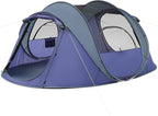 4/6 Person Easy Pop Up Tent, Waterproof, Automatic Setup,2 Doors-Instant Family Tents for Camping, Hiking & Traveling