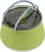 Restaurantware-Hi Tek 1 Liter Collapsible Camping Kettle, 1 Portable Cook Pot - With Perforated Lid, Stainless Steel Bottom, Silicone Camping Coffee Pot, With High Heat Nylon Handles, For Travel