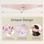 ZIMASILK 100% 22 Momme Mulberry Silk Sleep Mask - Full Silk Filled, Ultra-Soft & Breathable, Face-Hugging Blackout Eye Cover for Sleeping (Pink)