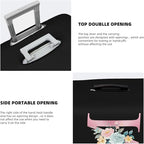 M Alphabet Design Custom Travel Luggage Cover Tag Set TSA Approved Vintage Letter Print Suitcase Protector Men Women (M 22-25 Inch Luggage)