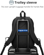 Swissdigital Design Big Student Laptop Backpack with Fun Personalized Patches For College Boy & Girl, Middle High School Teen Bookbag Cool Travel Daypack Black- Includes 3 Patches | SD1718-01