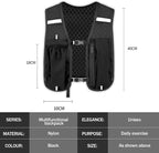 Lightweight Running Vest, Hydration Backpack with 500ml Soft Flask, Hydration Vest, Reflective Water Backpack, Adjustable No-Bounce Straps for Trail Running, Marathon, Cycling