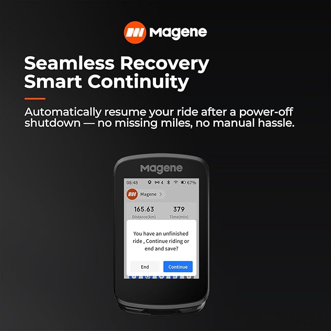 Magene C606 Smart Navigation GPS Bike Computer with Offline Map, 2.8-inch Color Touchscreen, WiFi & Bluetooth Cycling Computer, 11 Languages, IPX7 Waterproof