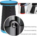 Camping Chairs,Camp Stool,Small Folding Stool,Upgraded Collapsible Stool,Portable Folding Stool,Retractable Seat or Foot Rest,Outdoor Fishing Hiking Gardening Travel BBQ-Max 400lbs (red)