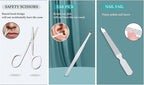 Nail Clipper Set, 6 Pcs Toenail Clippers, Stainless Steel Fingernail Clipper, and PU Leather Manicure Set, Purse Essentials Travel Nail Kit Gift Ideas
